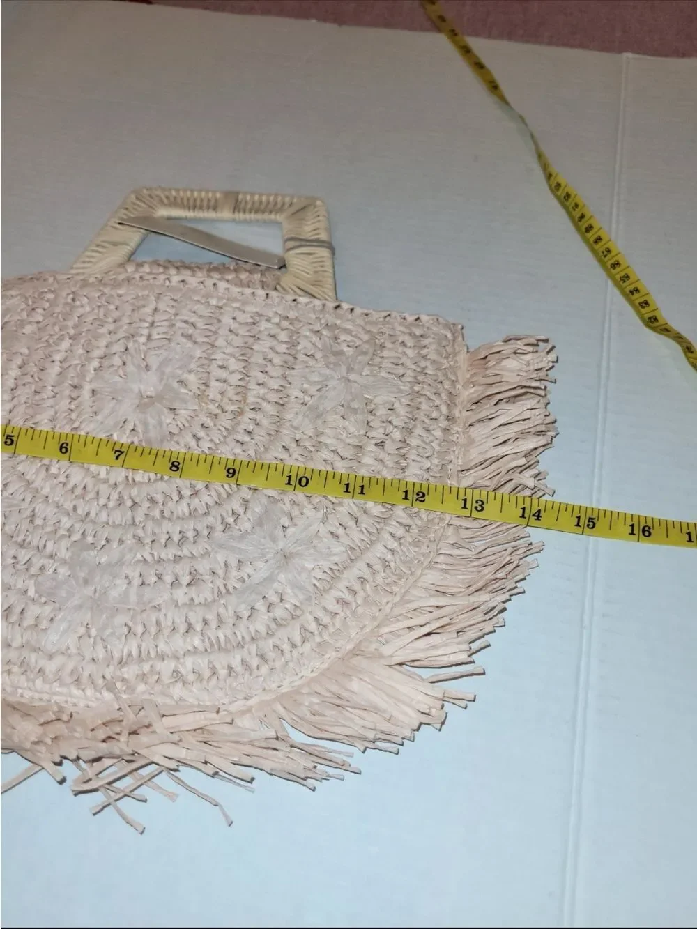 Woven Fringe Straw Tote Bag -also have matching sandals in closet